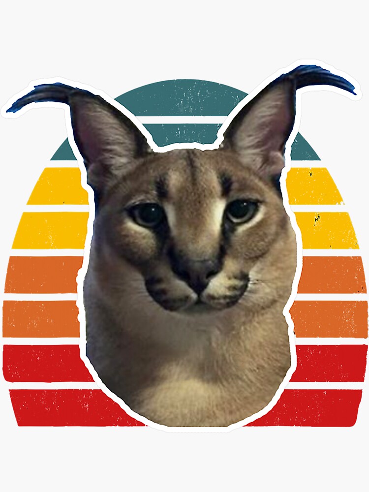 Big Floppa Caracal Cat Meme' Sticker