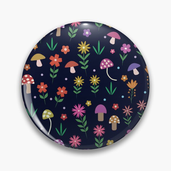 Item preview, Whimsical  flowers with Mushrooms pattern  designed and sold by Yasminepatterns .