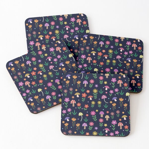 Item preview, Whimsical  flowers with Mushrooms pattern  designed and sold by Yasminepatterns .