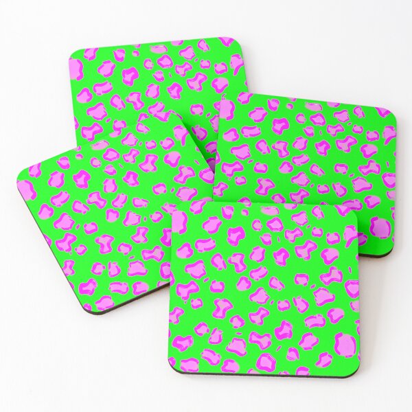 Item preview, Pink and Green Leopard Print Photographic Print designed and sold by theprintedclub.