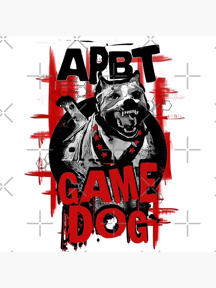 Perro de caza APBT American Pitbull Terrier-Nr2- WHITE Edition Lámina rígida