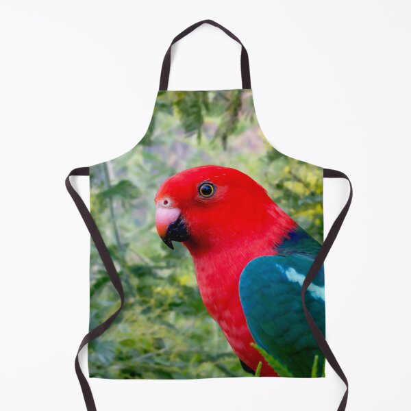Item preview, Beautiful Red King Parrot, stunning Australian Bird, backdrop Golden Wattle designed and sold by Orianah.