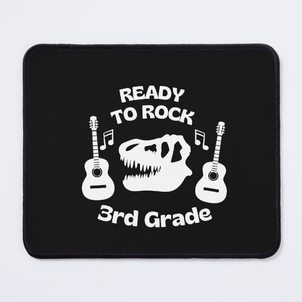 Item preview, Ready To Rock 3rd Grade, Back To School, Quotes, T Rex Skull, Words, Text designed and sold by iHeartDinosaurs.
