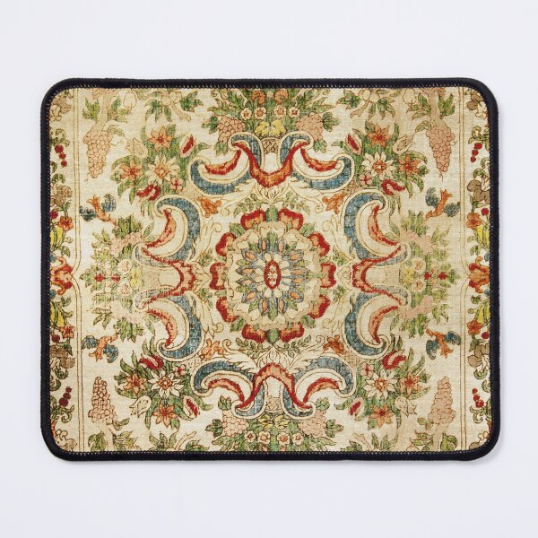 Item preview, Antique French Aubusson Silk Rug Print designed and sold by Vicky Brago-Mitchell®.