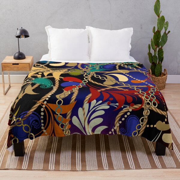 Item preview, Colorful paisley pattern with gold designed and sold by FGCART.