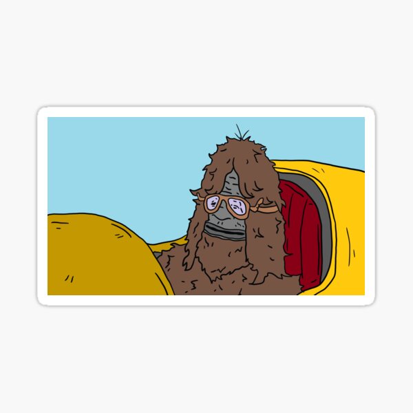 Flying Sassy The Sasquatch Sticker For Sale By Sturgesc Redbubble