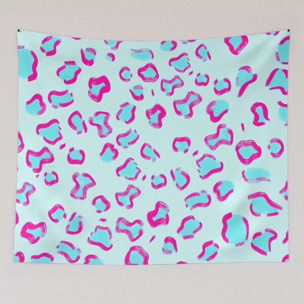 Item preview, Blue and Pink Leopard Print Photographic Print designed and sold by theprintedclub.