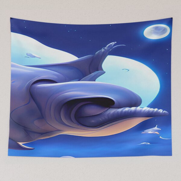 Item preview, Peaceful Alien Water Bear Flying Through Space designed and sold by HenbaneCreative.