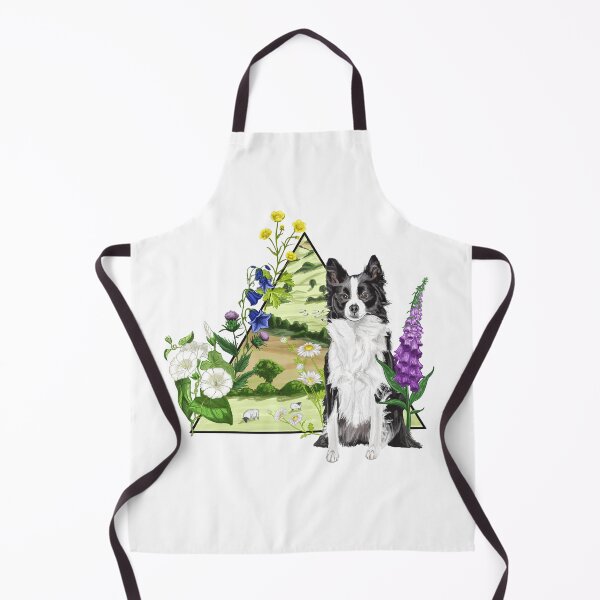 Item preview, Border Collie Wildflowers designed and sold by DrawBotanical.