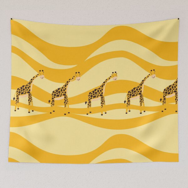 Item preview, Giraffes Marching By (Yellow) designed and sold by LittlePetCorner.