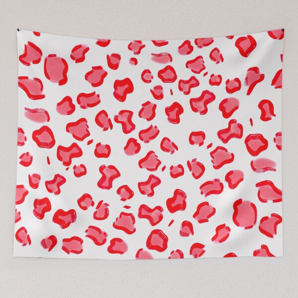Item preview, Red Leopard Print Photographic Print designed and sold by theprintedclub.