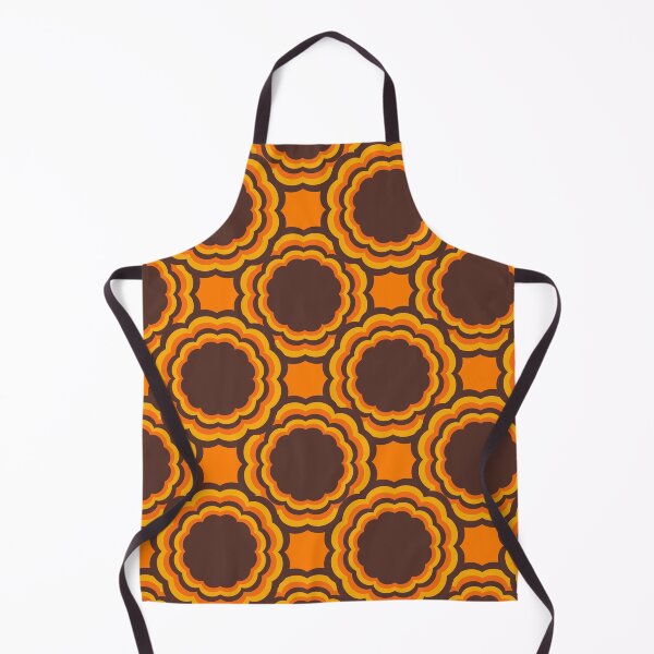 Item preview, Retro 70s Classic Colors Big Sacred Flower Seamless Repeat Pattern Print designed and sold by ClaudiaFlores.
