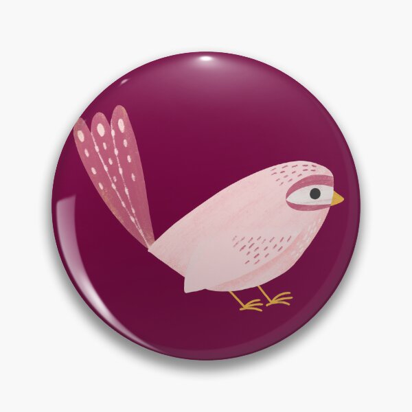 Item preview, Pink Bird on Maroon Background designed and sold by Heather Rosas.