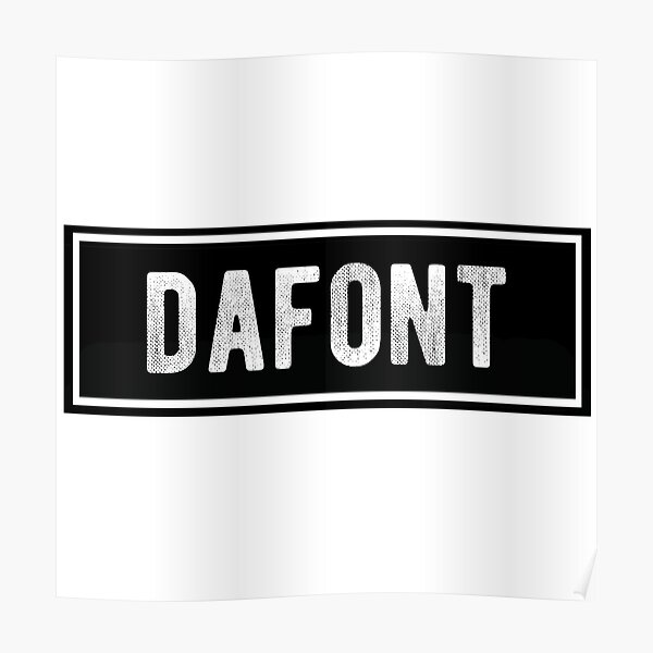 Dafont  Sticker for Sale by Haytam Laftimi