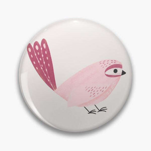 Item preview, Pink Bird on Off-white Background designed and sold by Heather Rosas.