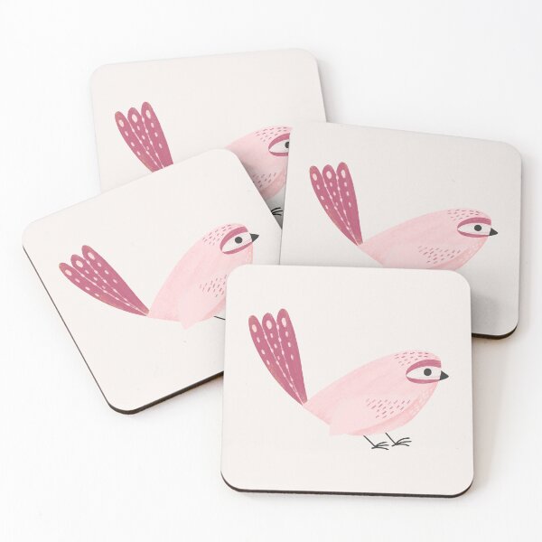 Item preview, Pink Bird on Off-white Background designed and sold by Heather Rosas.