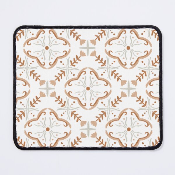 Item preview, Terracotta Botanical Patterned Tile designed and sold by BronwynBecks.