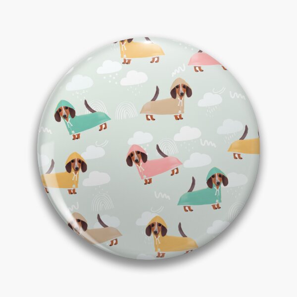 Item preview, Dachshunds in Raincoats Pattern designed and sold by StudioMalaikat.