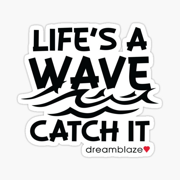 Aperçu de l'œuvre T-shirts et cadeaux de surf pour femmes Dreamblaze Life's A Wave créée et vendue par dreamblaze.