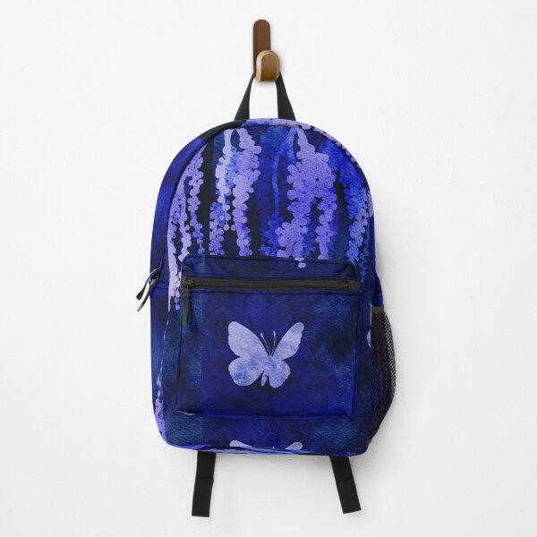 Item preview, Wisteria and Butterflies Negative Painting Blue designed and sold by Valerie Englehart.