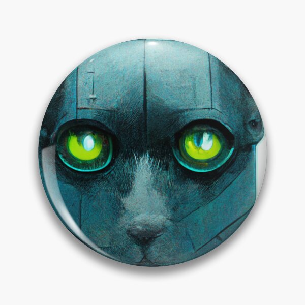 Item preview, dark gray robot cat designed and sold by sparkzeno.