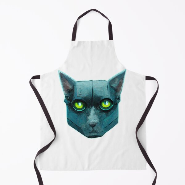Item preview, dark gray robot cat designed and sold by sparkzeno.