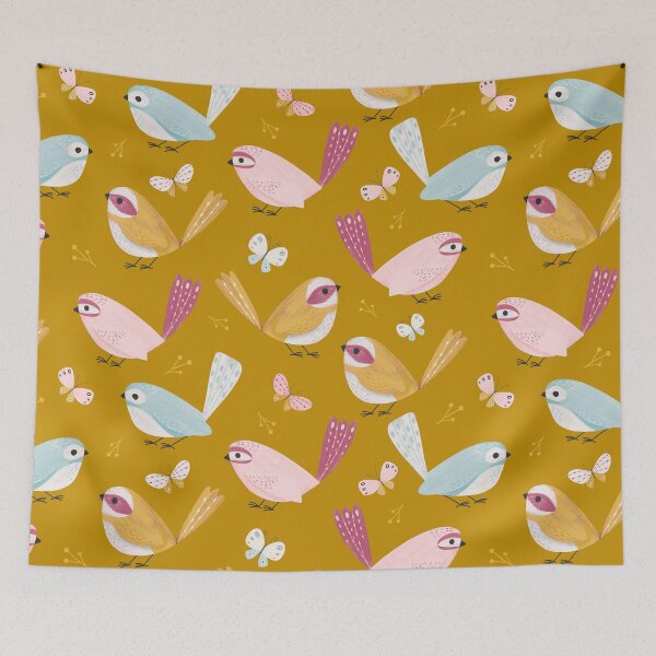 Item preview, Birds and Butterflies on Gold designed and sold by Heather Rosas.