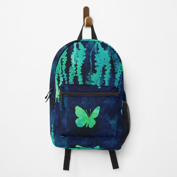 Item preview, Wisteria and Butterflies Negative Painting Blue and Green designed and sold by Valerie Englehart.