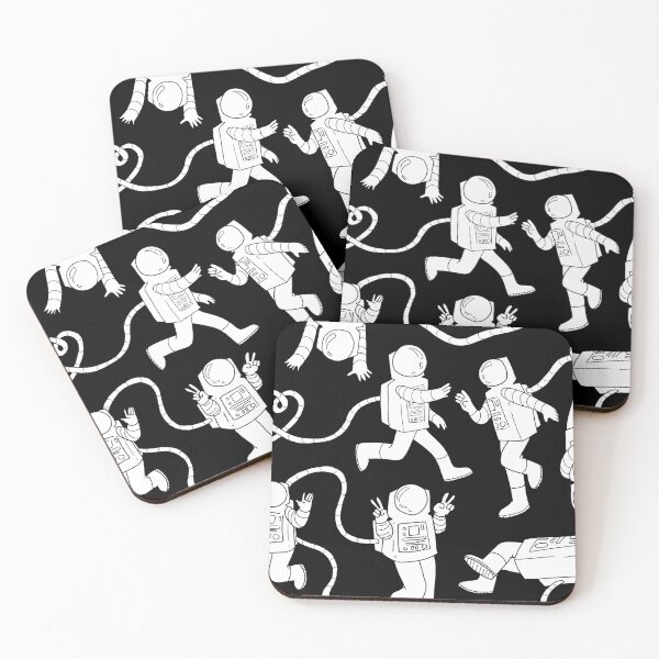 Item preview, Astronauts (Black background) designed and sold by dot.lollipop.