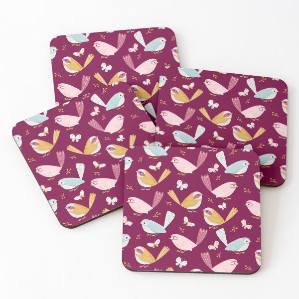 Item preview, Birds and Butterflies on Maroon designed and sold by Heather Rosas.