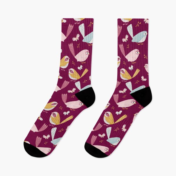 Item preview, Birds and Butterflies on Maroon designed and sold by Heather Rosas.