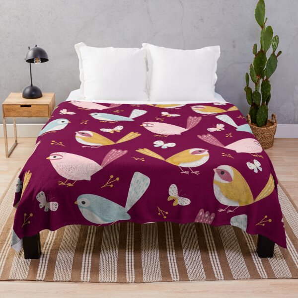 Item preview, Birds and Butterflies on Maroon designed and sold by Heather Rosas.