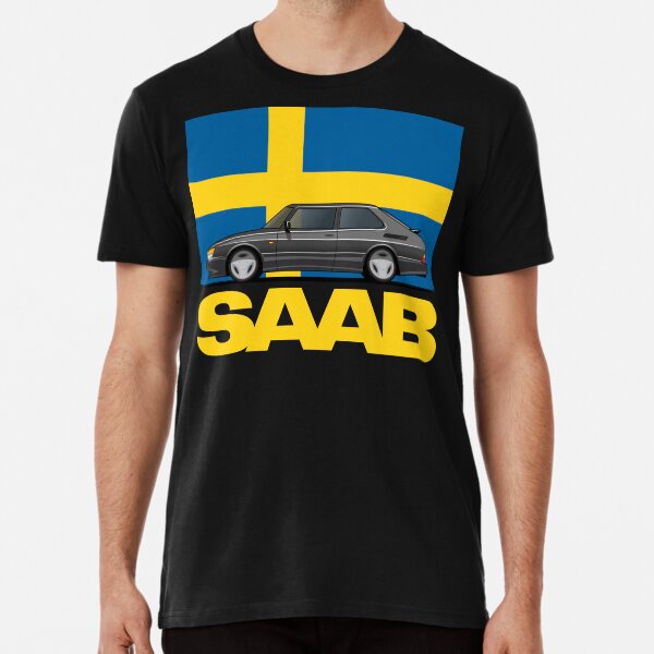 Vista previa del artículo con la obra «Saab 900 SPG Aero Bandera de Suecia», diseñado y vendido por blackdogshop.