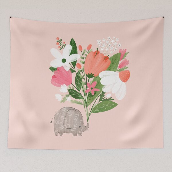 Item preview, Flower Bouquet Elephant designed and sold by Heather Rosas.