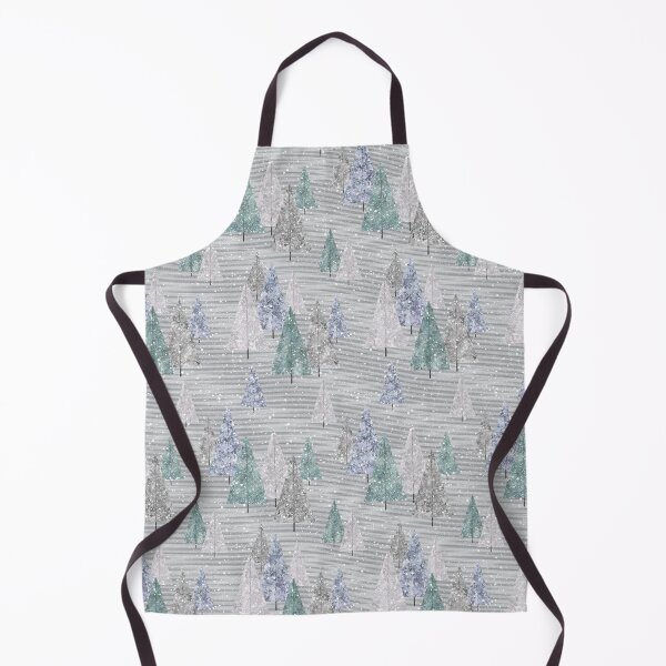 Item preview, Blue Retro Mid century Pine Trees Forest designed and sold by WickedRefined - Nicole Demereckis.