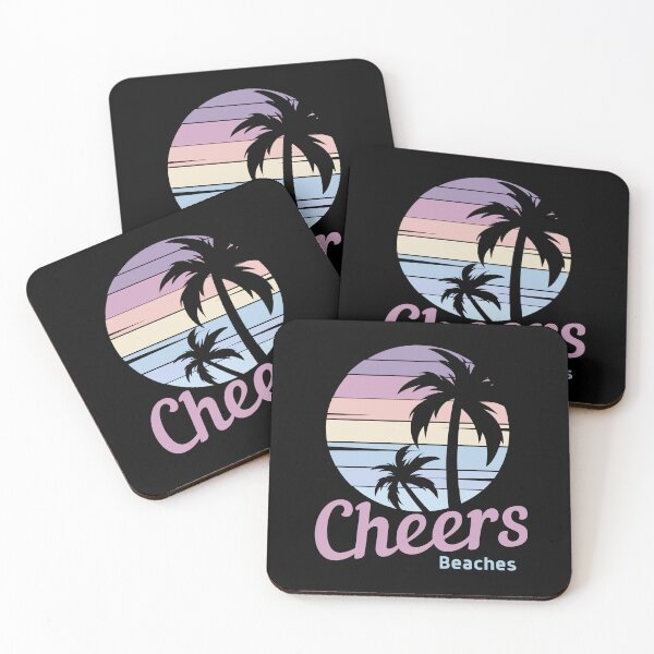 Item preview, Cheers Beaches - Vintage Tropical Sunset, Beach Love The Summer Vibes, Summer Vacation designed and sold by Sun Sand & Sea Art.