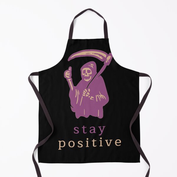 Item preview, Stay Positive , Reaper , skull , Waterproof Sticker , Hydro Flask Sticker designed and sold by Wiseth-.