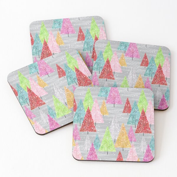 Item preview, Retro Mid century Pine Trees Forest designed and sold by WickedRefined - Nicole Demereckis.
