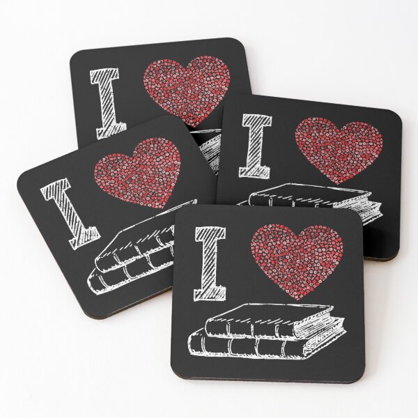 Item preview, I Love Books Letter Heart Cute Bookworm Reading designed and sold by Delightfully Cynical.