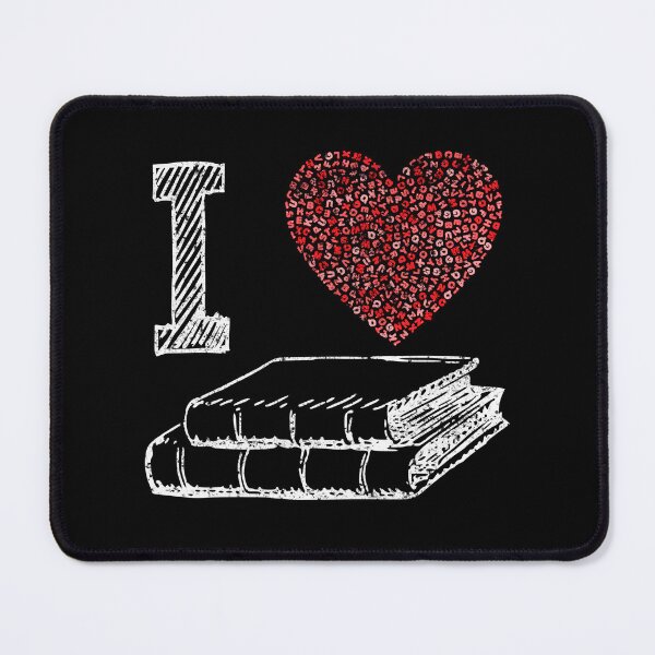 Item preview, I Love Books Letter Heart Cute Bookworm Reading designed and sold by Delightfully Cynical.