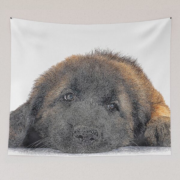 Item preview, Funny and Cute, Puppy Leonberger Dog - Custom Pet Portrait Art Studio designed and sold by Custom Pet Portrait Art Studio.