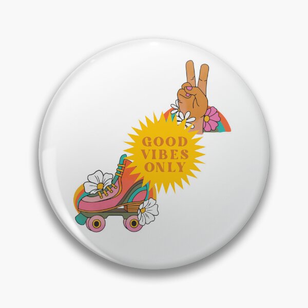 Item preview, Good Vibes Only - Roller-skates and peace sign  designed and sold by TheMajesTee.