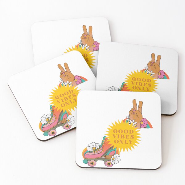 Item preview, Good Vibes Only - Roller-skates and peace sign  designed and sold by TheMajesTee.