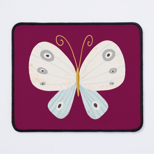 Item preview, White and Blue Butterfly on Maroon designed and sold by Heather Rosas.