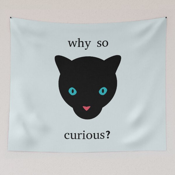 Item preview, Why so curious black cat up designed and sold by Opalaeo.