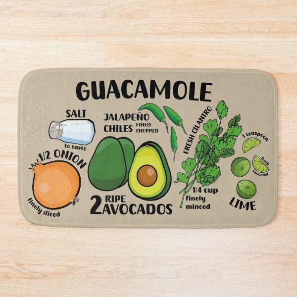 Item preview, How to make guacamole illustrated recipe ingredients authentic mexican food designed and sold by T-Mex.
