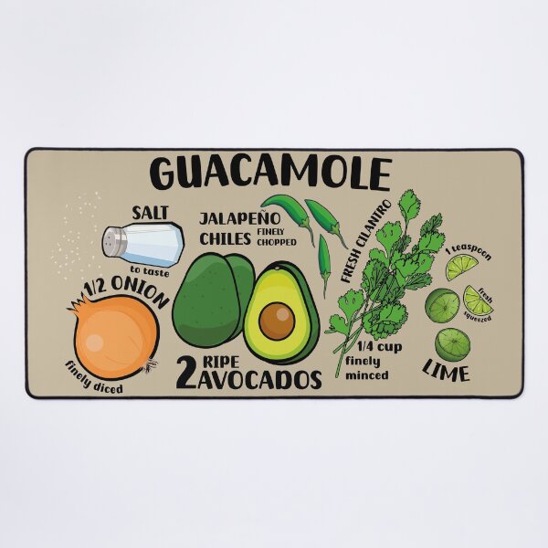Item preview, How to make guacamole illustrated recipe ingredients authentic mexican food designed and sold by T-Mex.