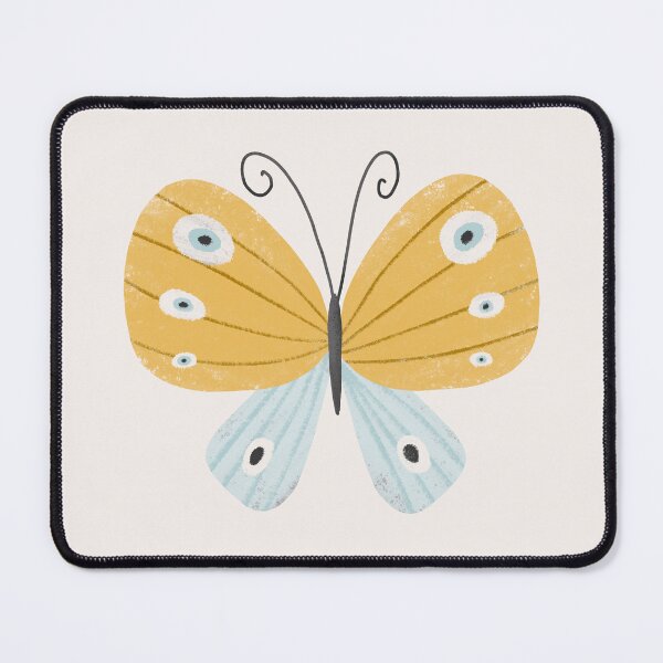 Item preview, Gold and Blue Butterfly on Off-White designed and sold by Heather Rosas.