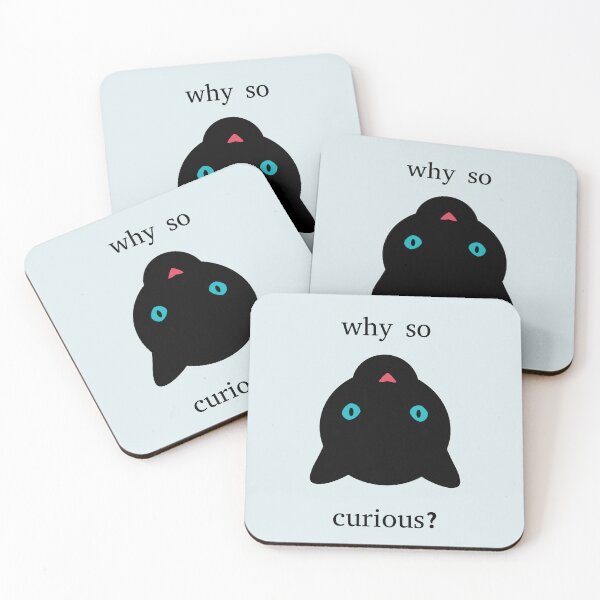 Item preview, Why so curious black cat upside down designed and sold by Opalaeo.