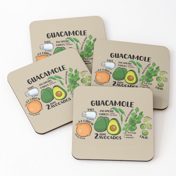 Item preview, How to make guacamole illustrated recipe ingredients authentic mexican food designed and sold by T-Mex.